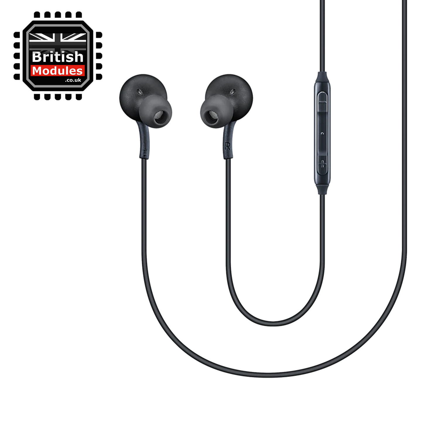 Samsung In-ear Earphones Headphones 3.5mm Wired Microphone and Volume Control Tuned by AKG Black