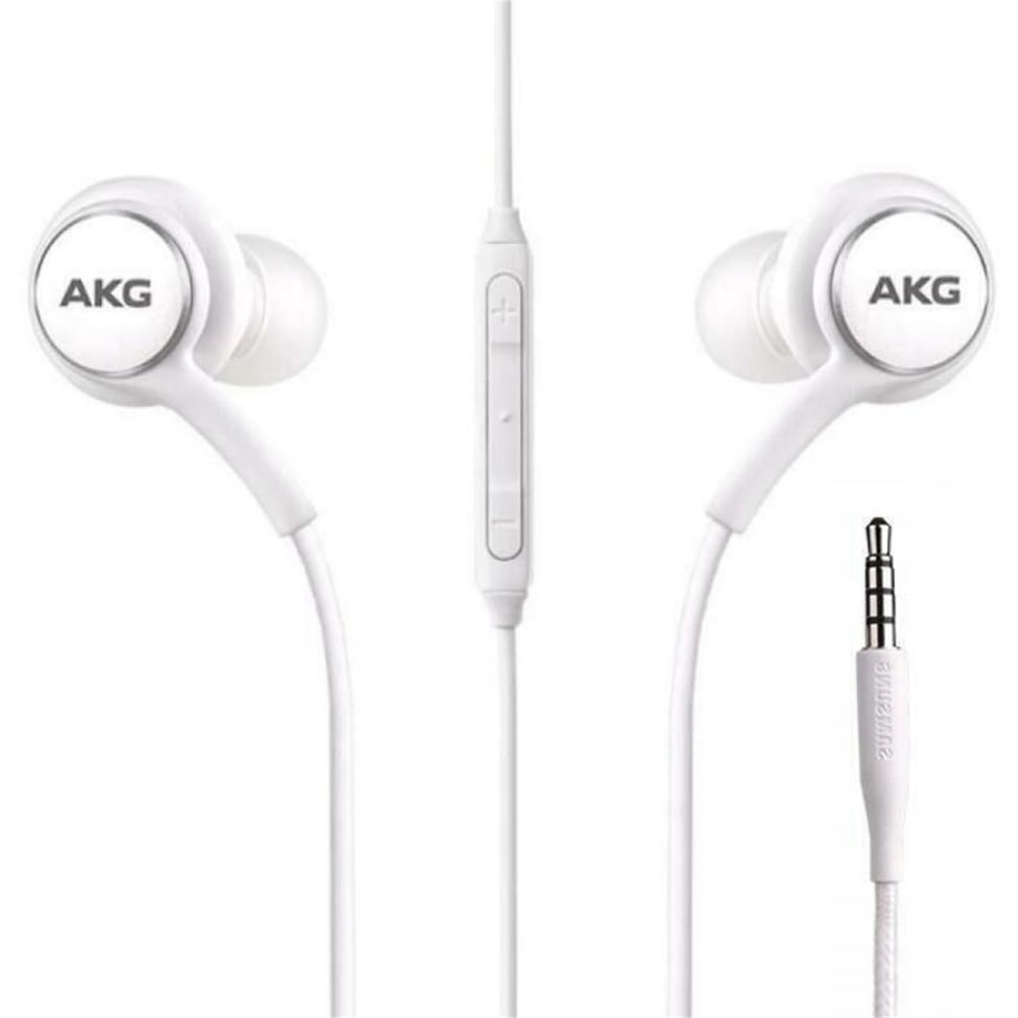 Samsung In-ear Earphones Headphones 3.5mm Wired Microphone and Volume Control Tuned by AKG White