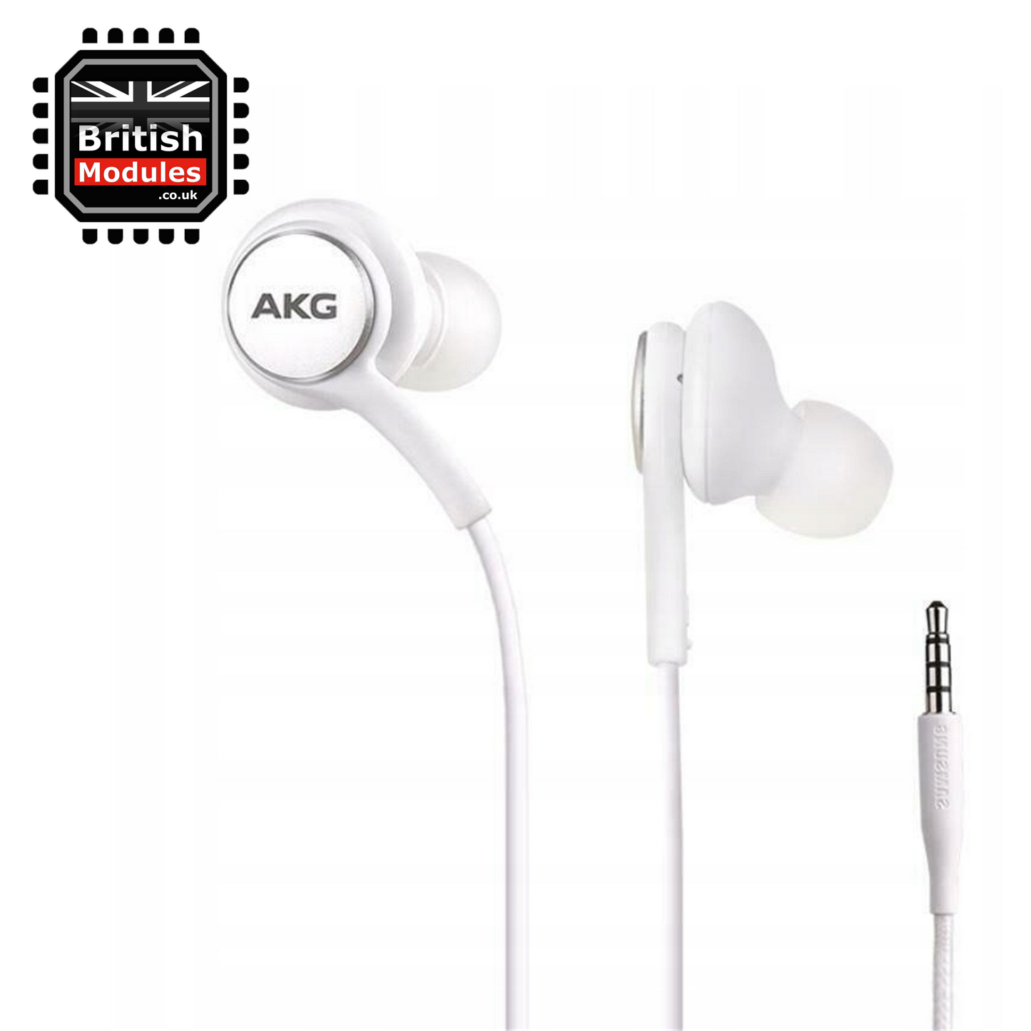 Samsung In-ear Earphones Headphones 3.5mm Wired Microphone and Volume Control Tuned by AKG White