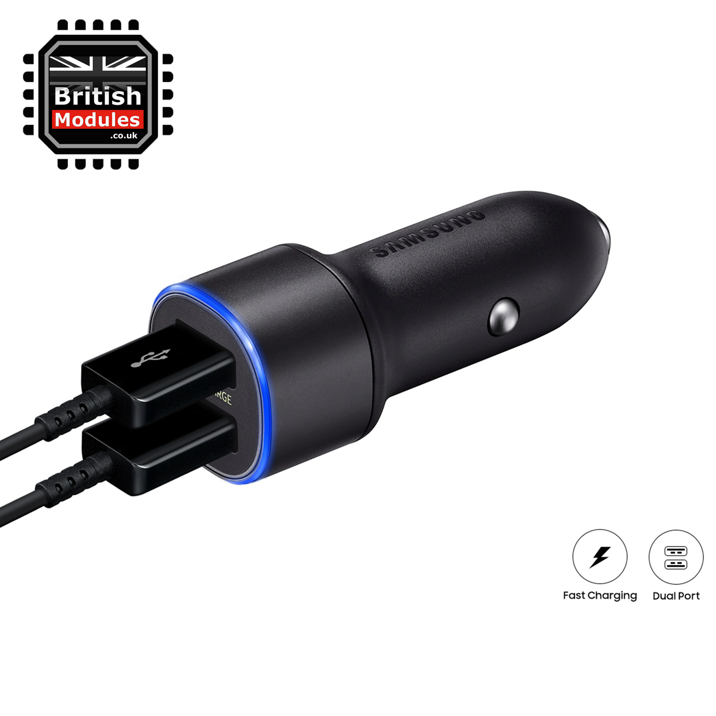 Samsung Fast Charging Car Charger Dual USB Port Adaptive Duo EP-L1100