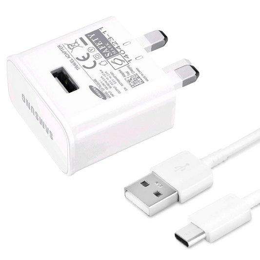 Samsung Galaxy 15W Adaptive Fast Charging Plug and USB Type C Cable