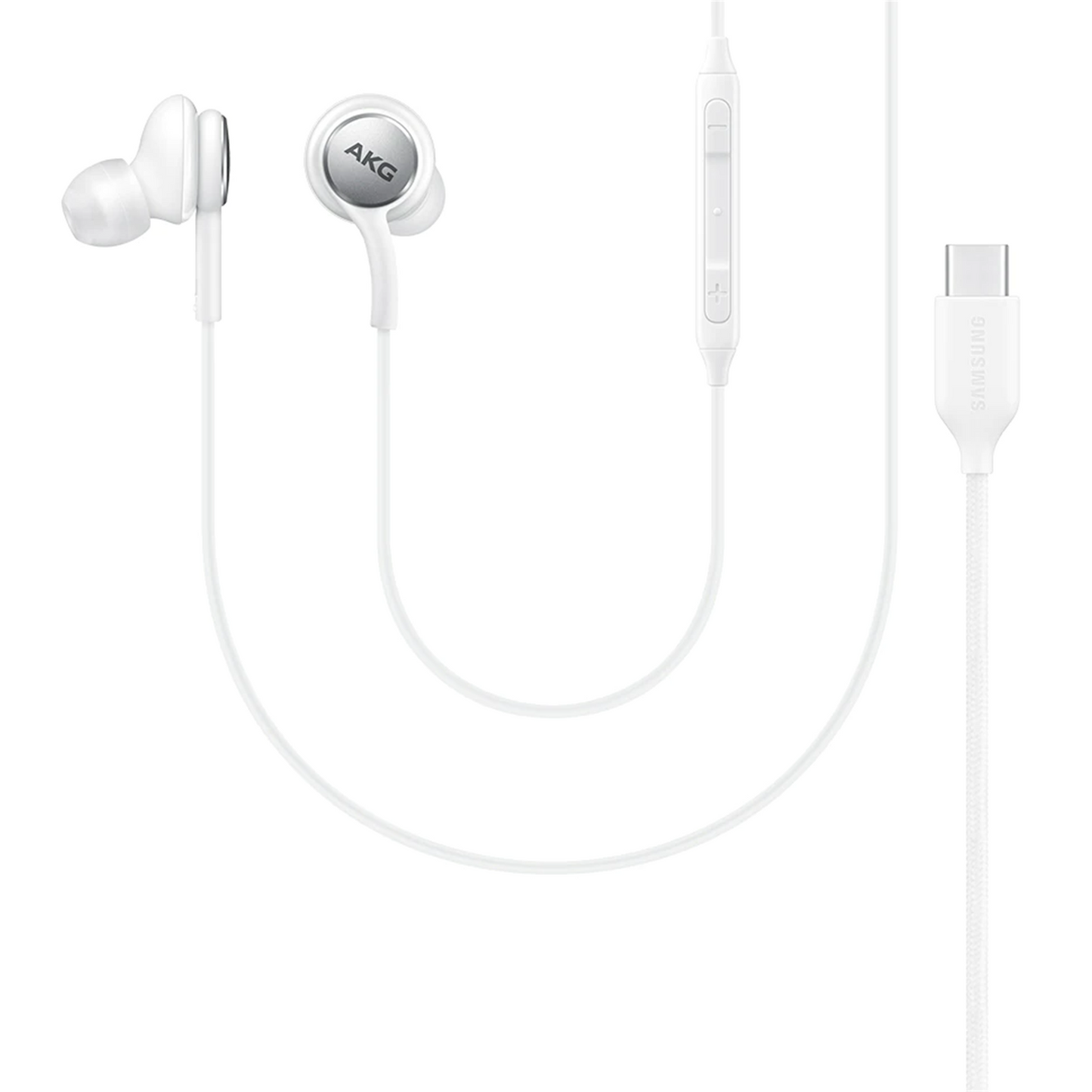 Samsung USB Type-C Earphones Headphones Earbuds Wired Microphone and Volume Control Tuned by AKG White