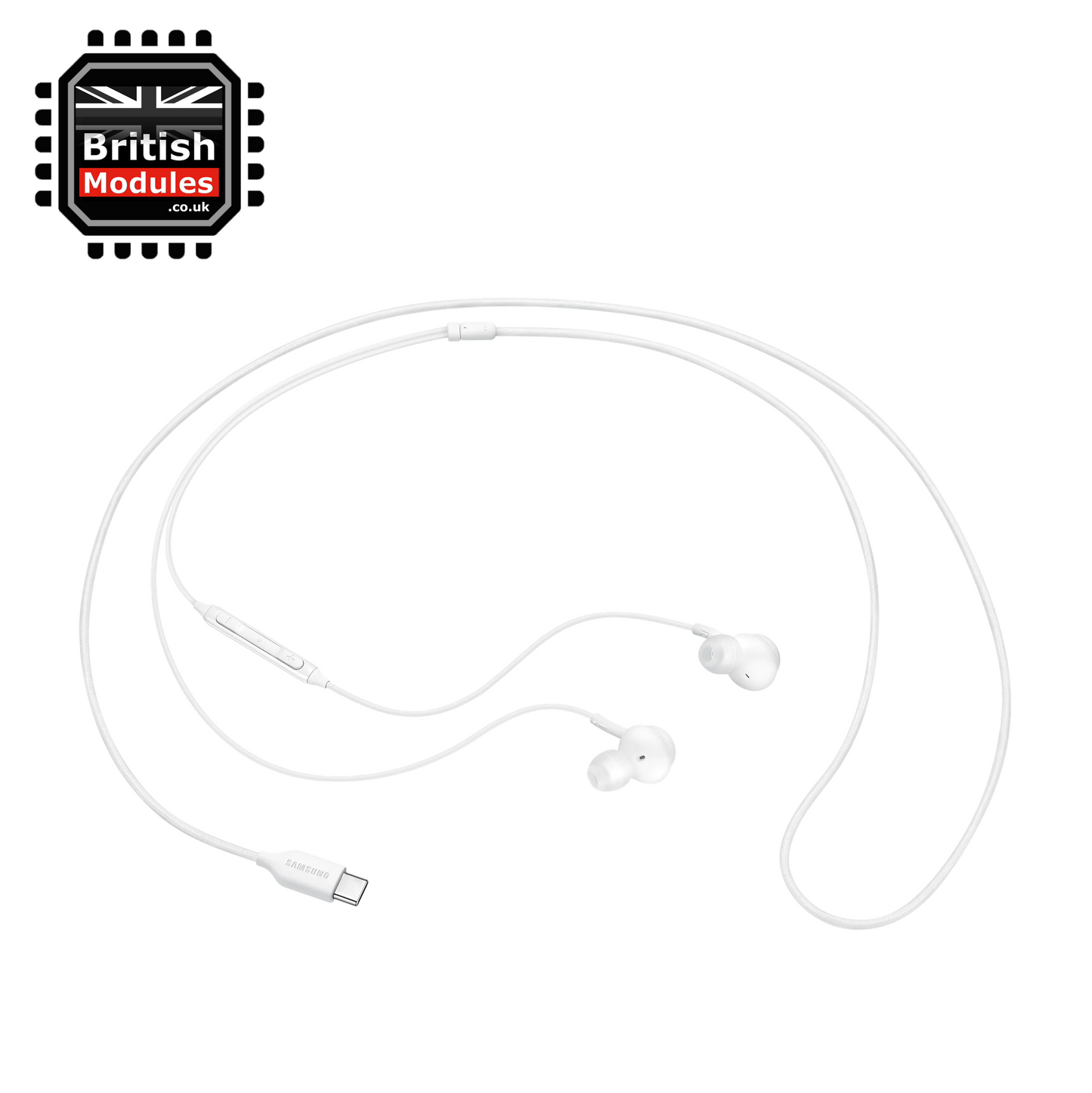 Samsung USB Type-C Earphones Headphones Earbuds Wired Microphone and Volume Control Tuned by AKG White
