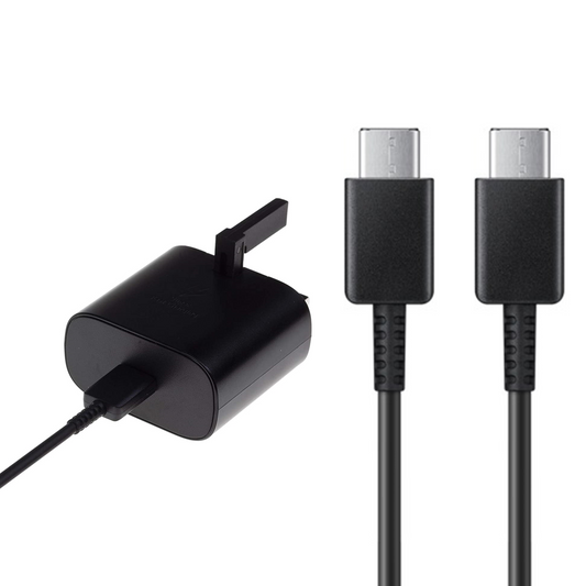 Samsung Galaxy 25W Power Adapter Super Fast Charger & Cable USB Type C to C EP-TA800