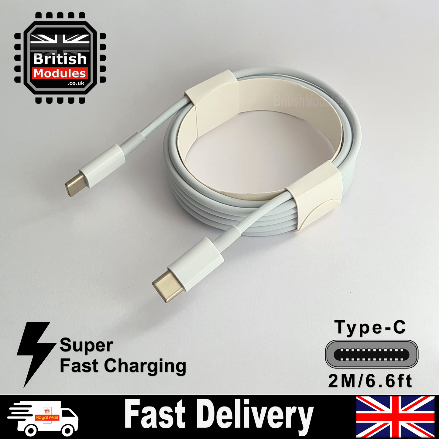 2M USB C to USB C Charge Cable Sync Cable for MacBook iPad iPhone Samsung