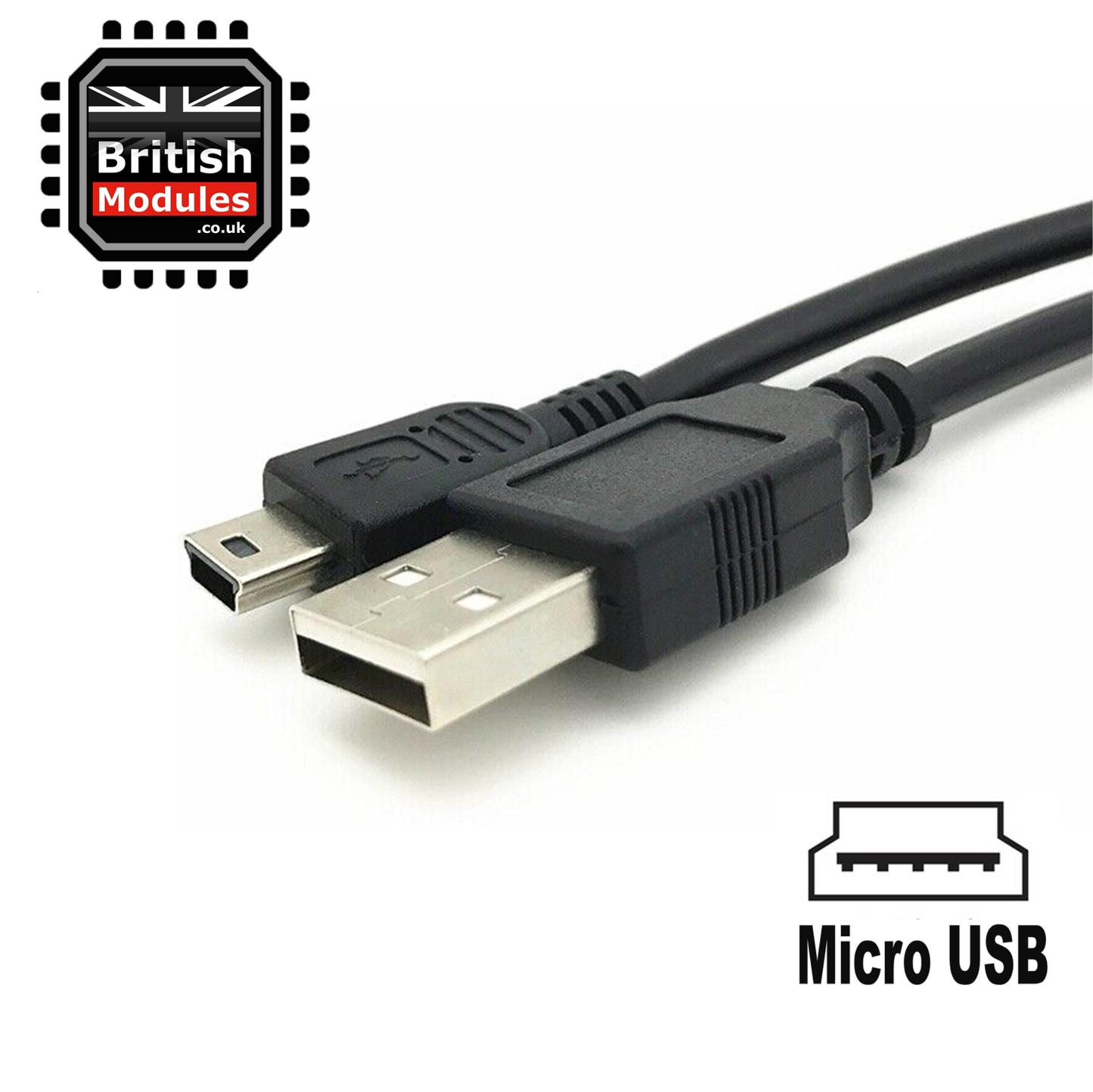USB A to Mini USB 2.0 A Male to Mini B Male Cable 1M