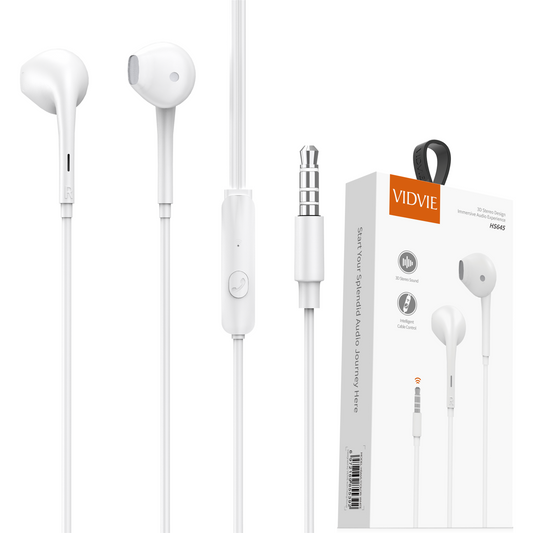 VidVie In-Ear Headphones Earphone Headset Earbuds with 3.5mm Headphone Plug AUX Connector