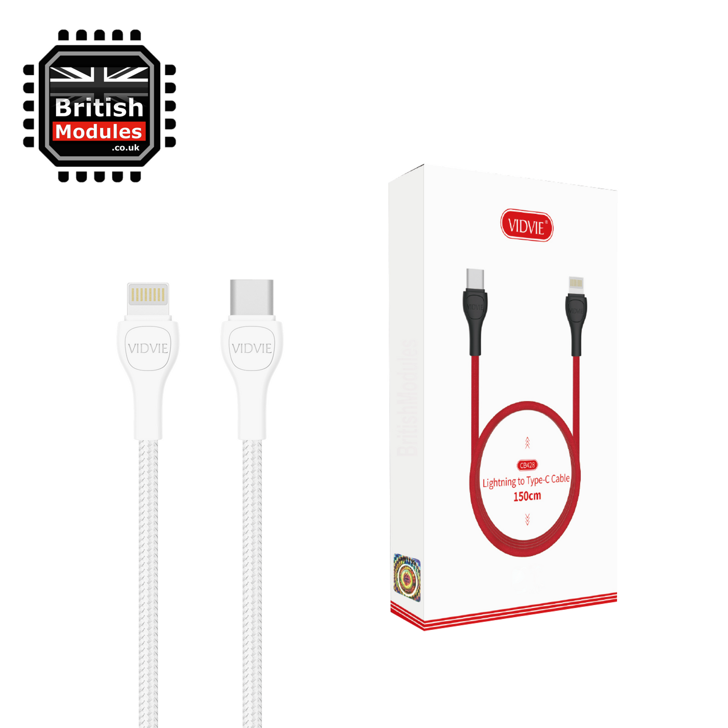 Premium iPhone Braided Fast Charging Cable Type-C to Lightning PD 20W by VidVie