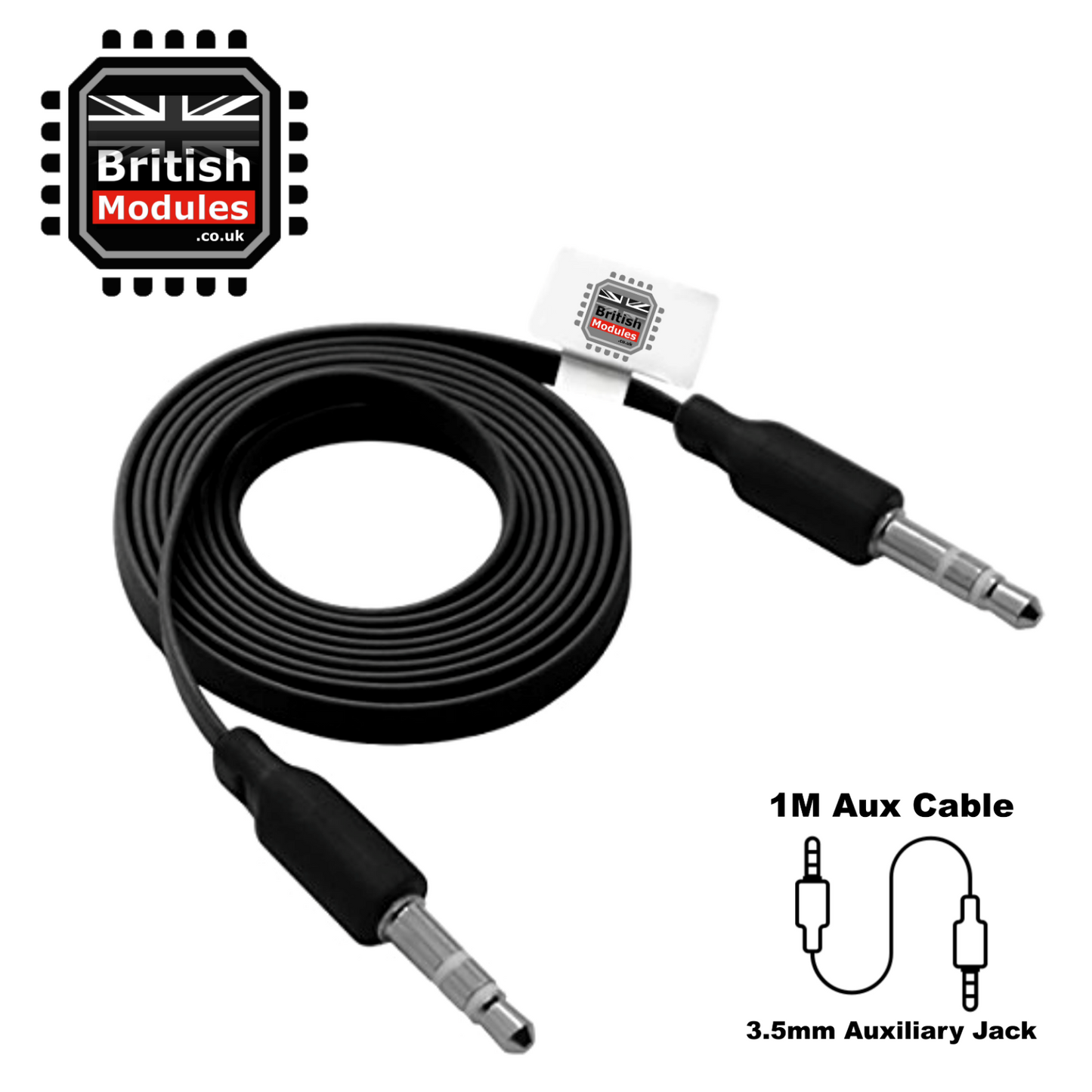Auxiliary Cable 1M Aux Audio Cable 3.5mm Jack Male Stereo Lead for Car PC Phone