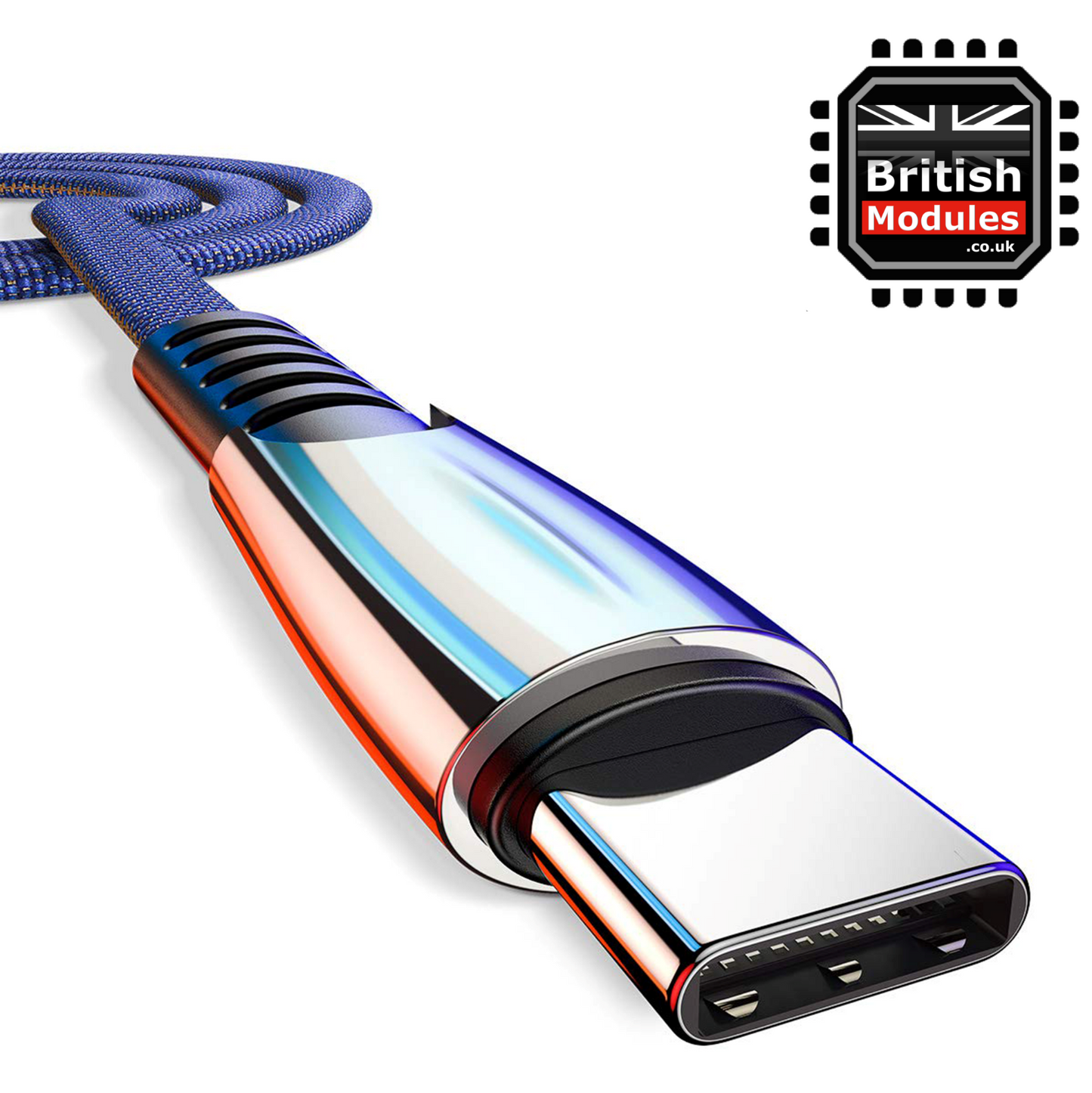 Braided Type C USB Fast Charging Charger Data Cable for OnePlus Huawei Google Blue