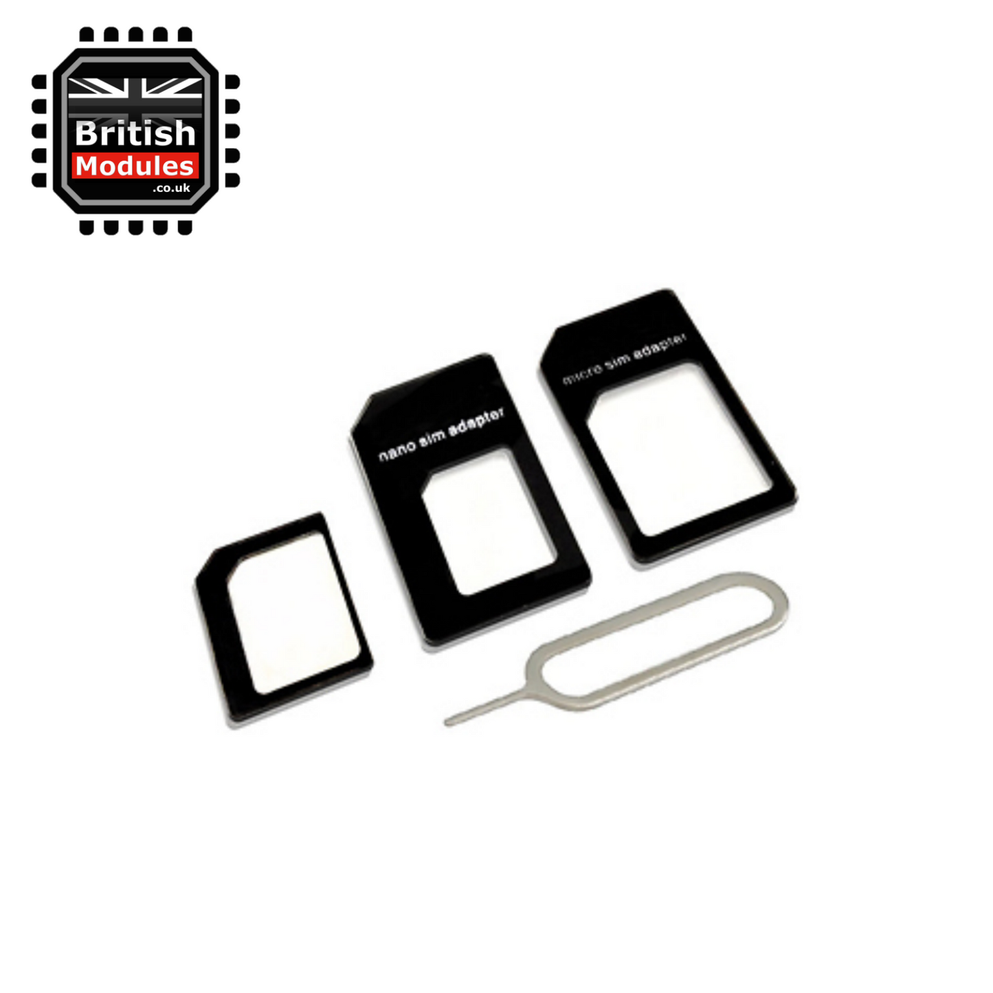 4 in 1 Nano Micro SIM Card Adapter Converter Eject Pin Set for iPhone Samsung