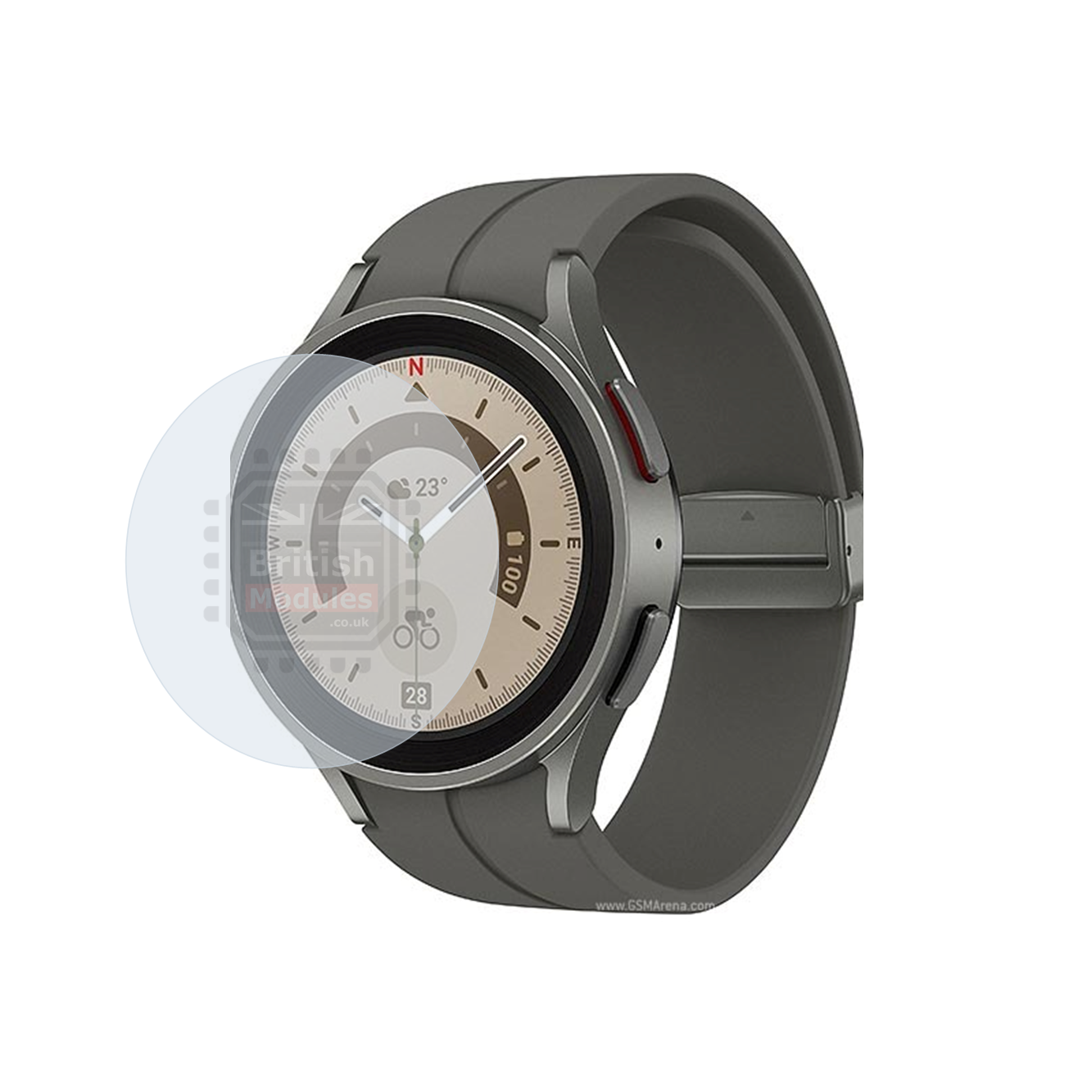 British Modules Samsung Galaxy Watch Clear Coat Self-Healing HydroGel Screen Protector Cover (Pack of 6)