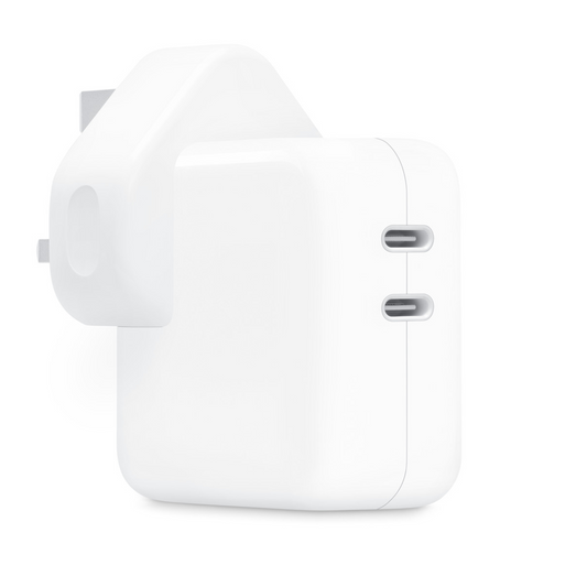Apple 35W Dual USB-C Port Power Adapter UK Plug 3 Pin Wall Charger