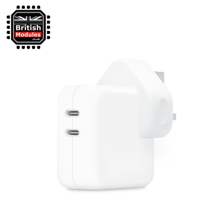 Apple 35W Dual USB-C Port Power Adapter UK Plug 3 Pin Wall Charger
