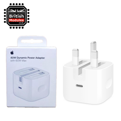Apple 40W Dynamic Power Adapter with 60W Max UK Plug 3 Pin Wall Charger