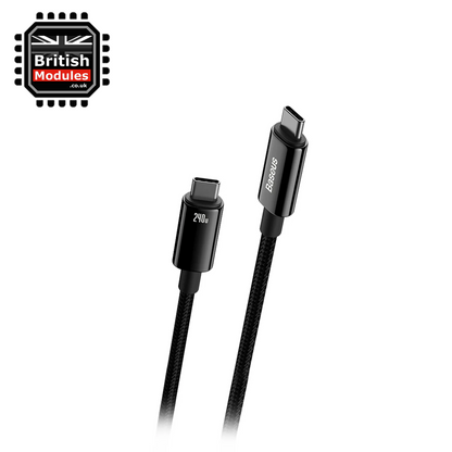 Baseus USB-C Fast Charging Cable 240W Tungsten Gold 2M