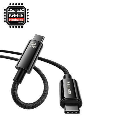 Baseus USB-C Fast Charging Cable 240W Tungsten Gold 2M
