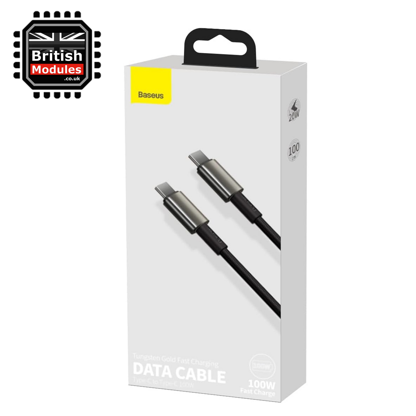 Baseus Tungsten Gold Fast Charging Data Cable Type-C to Type-C 100W 2M