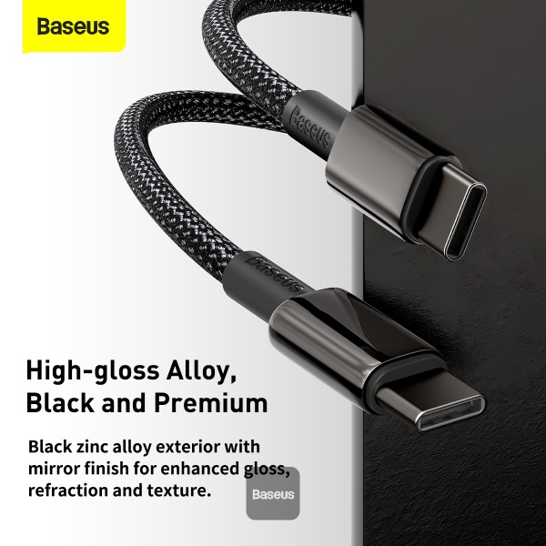 Baseus Tungsten Gold Fast Charging Data Cable Type-C to Type-C 100W 2M