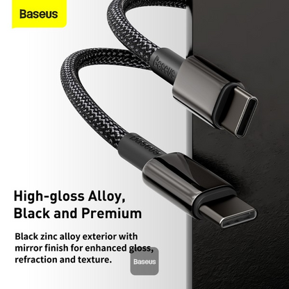 Baseus Tungsten Gold Fast Charging Data Cable Type-C to Type-C 100W 2M