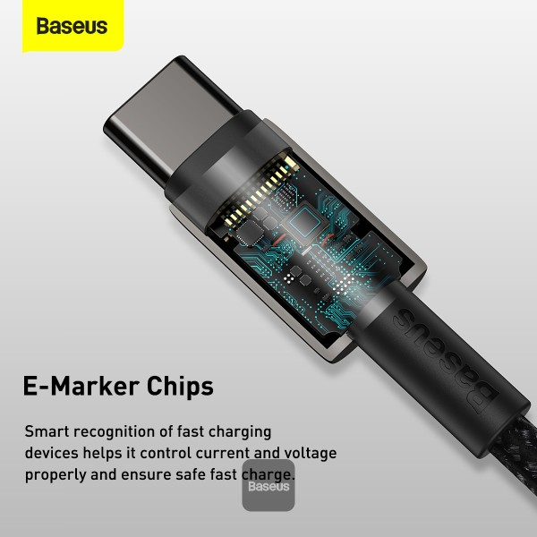 Baseus Tungsten Gold Fast Charging Data Cable Type-C to Type-C 100W 2M