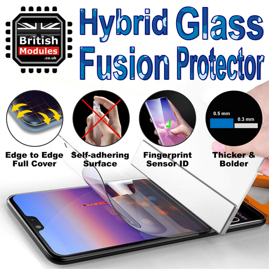 British Modules Custom Shatterproof Hybrid Glass & Plastic Fusion Screen Protector