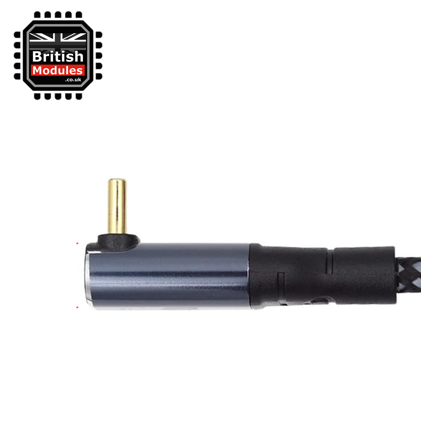 British Modules USB C 240W Braided PD 3.1 EPR 1M Up Down Angled 90 Degree Elbow Cable