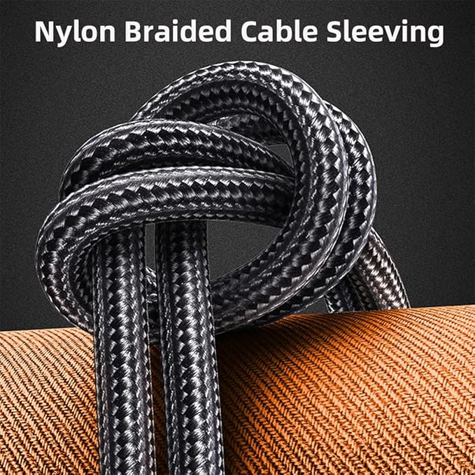 British Modules USB C 240W Braided PD 3.1 EPR 1M Up Down Angled 90 Degree Elbow Cable