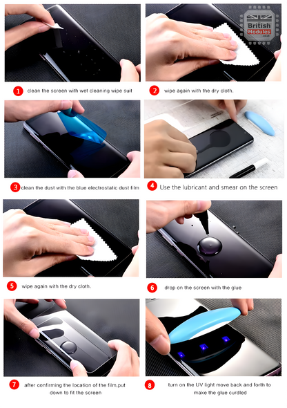 OnePlus Full Glue Gorilla Nano Liquid UV Gel 9H Curved Tempered Glass Screen Protector