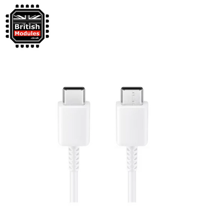 British Modules Super Fast Charging USB-C to C 1M Cable (3A) White