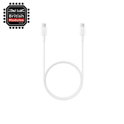 British Modules Super Fast Charging USB-C to C 1M Cable (3A) White