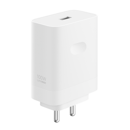 OnePlus SUPERVOOC 100W Type-A Adapter 2 Pin EU Charger Plug with Type-A to Type-C Cable & UK 3 Pin Converter