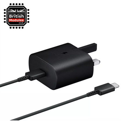 Genuine Samsung 25W USB-C Plug Super Fast Charger Adapter with Cable Black EP-TA800