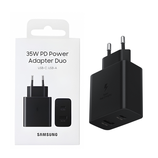 Samsung 35W Duo Power Adapter EP-TA220 Black 2 Pin EU