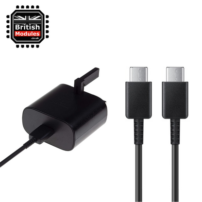 Genuine Samsung 25W USB-C Plug Super Fast Charger Adapter with Cable Black EP-TA800