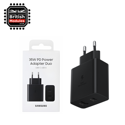 Samsung 35W Duo Power Adapter EP-TA220 Black 2 Pin EU