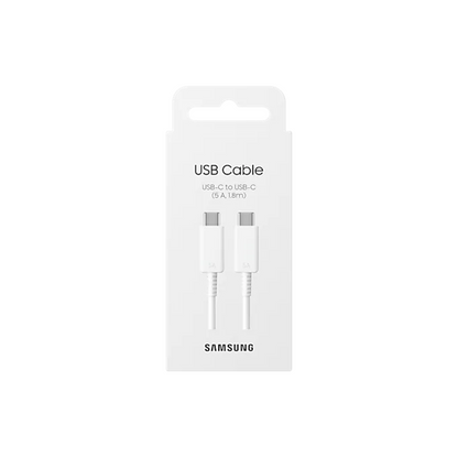 Samsung USB Type-C to USB Type-C Data Cable Fast Charging (5A, 1.8 m) White