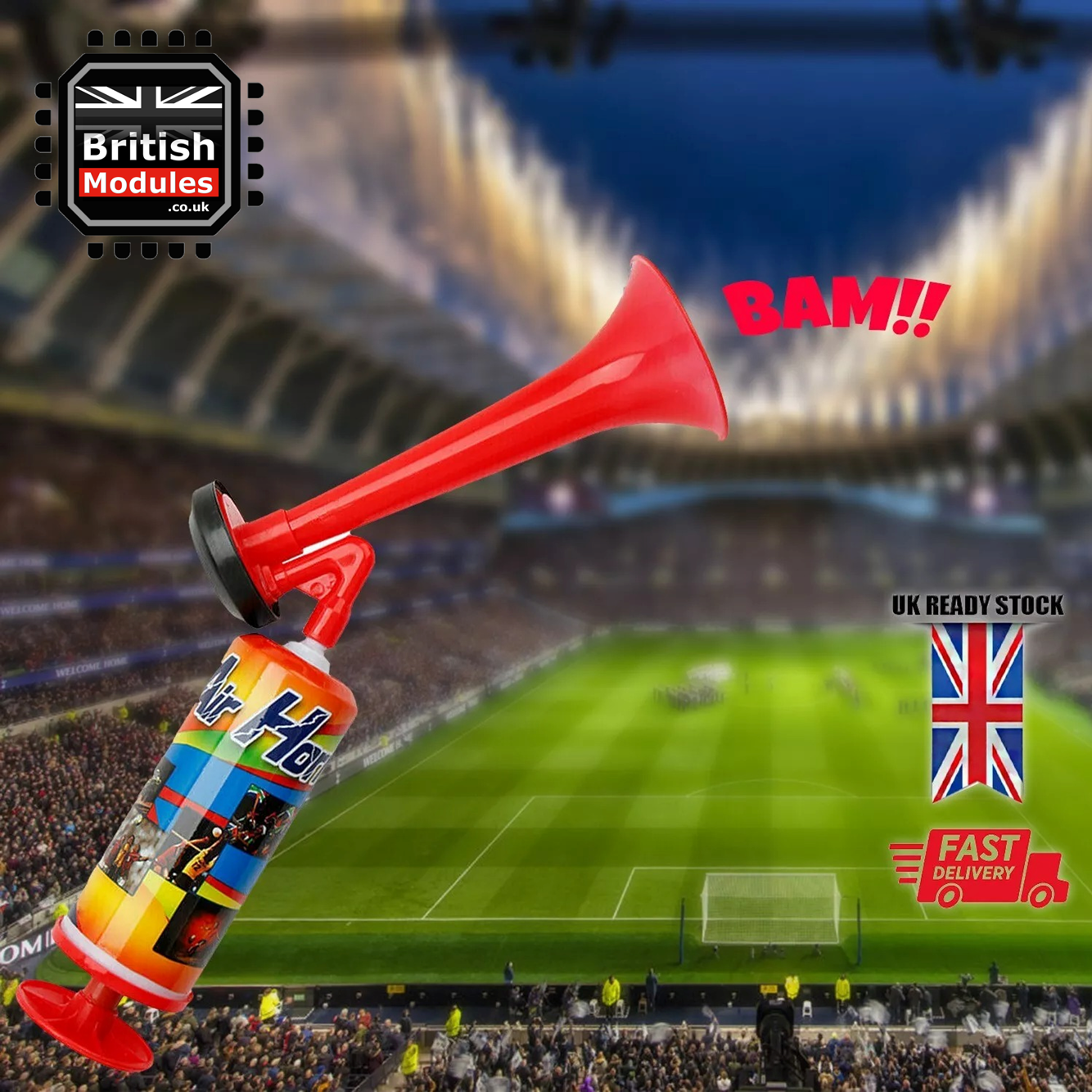 Loud Pump Action Air Horn Handheld Fog Horn for Football Events Festivals and Celebrations
