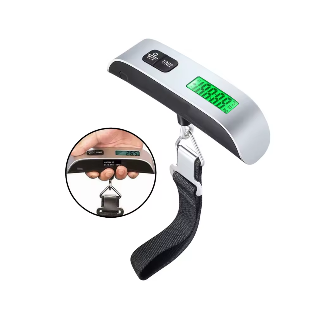 Digital Luggage Scale 50kg Portable Handheld Weigher for Travel Suitcase Bag