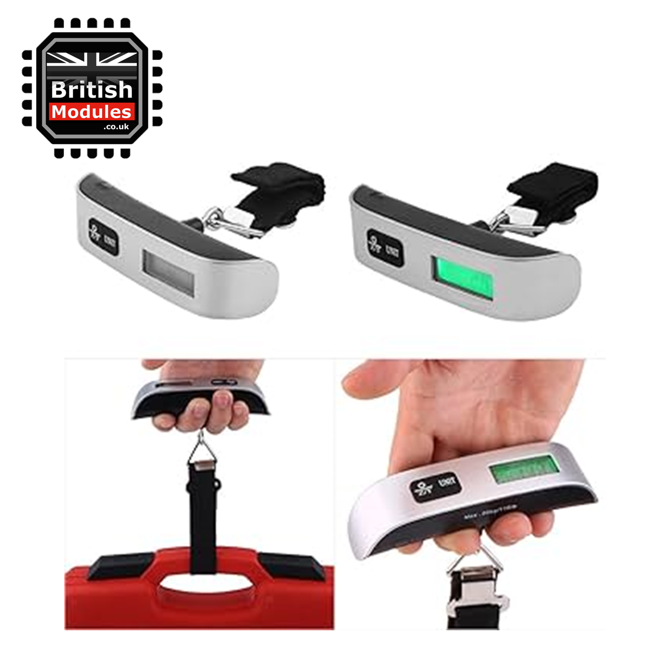 Digital Luggage Scale 50kg Portable Handheld Weigher for Travel Suitcase Bag