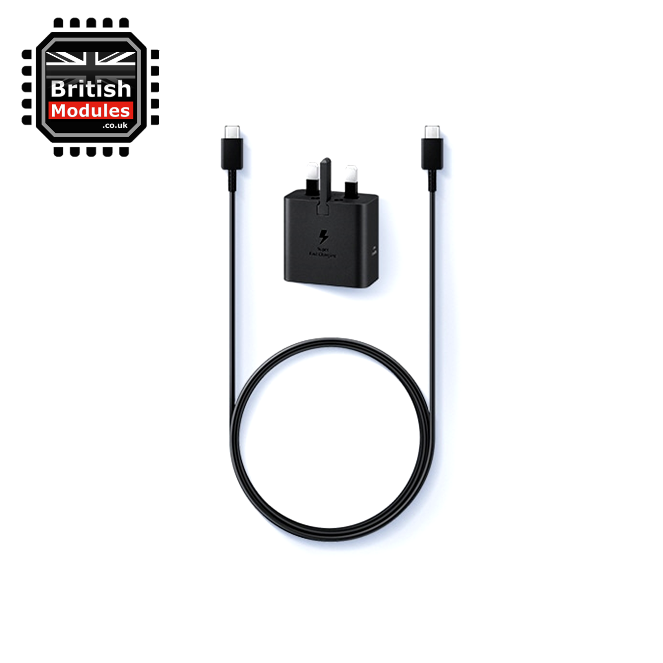 Samsung Galaxy 25W USB-C UK Adapter EP-T2510 With 1M C to C Cable Black
