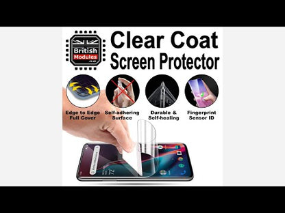 British Modules Samsung Galaxy Clear Coat Self Healing Self Adhering HydroGel Film Screen Protector Cover