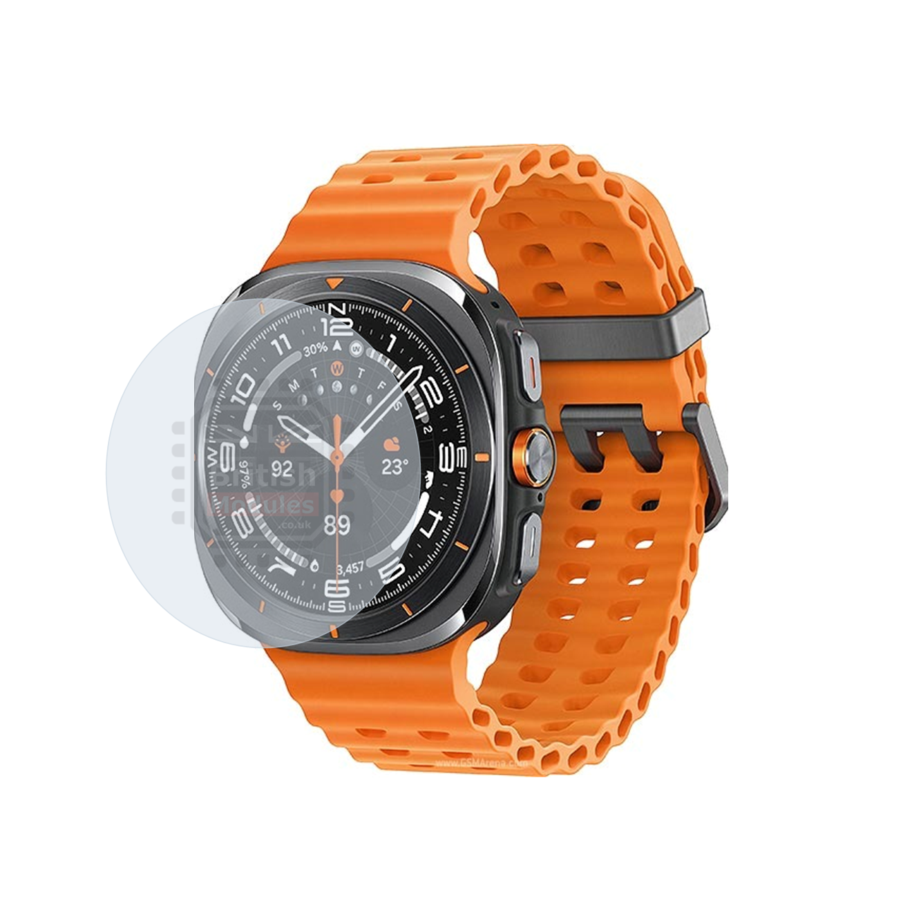 British Modules Samsung Galaxy Watch Clear Coat Self-Healing HydroGel Screen Protector Cover (Pack of 6)