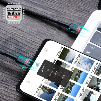 2M USB C To Type C Cable Super Fast Charger PD 100W for Samsung iPhone MacBook iPad Black/Red