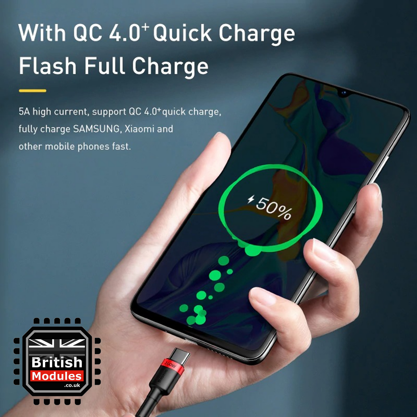 2M USB C To Type C Cable Super Fast Charger PD 100W for Samsung iPhone MacBook iPad Black/Red