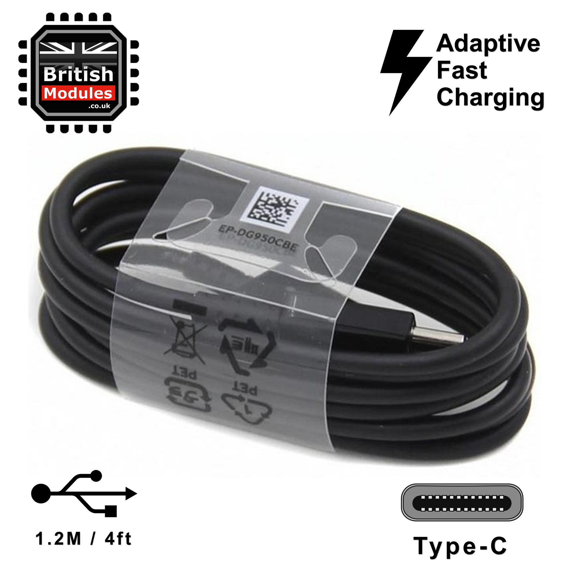 Original Samsung Galaxy Note8 Note9 S8 S9 S10 Plus Fast Charger 4FT Type-C  Cable