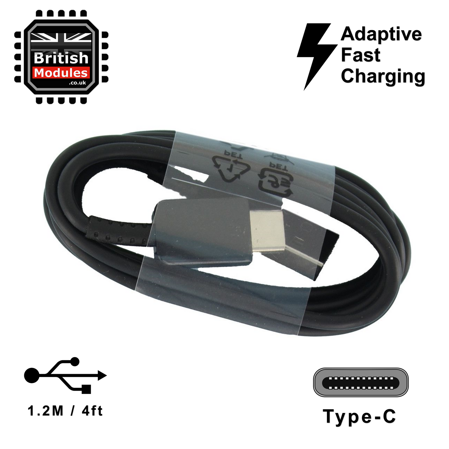 Genuine Samsung Galaxy S8 S9 Plus S10 Fast Adaptive Charger Mains Plug and USB Type C Charge & Sync Cable