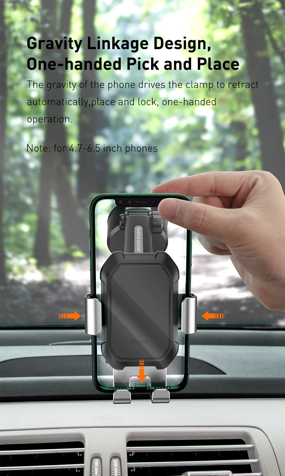 Car Mount Holder 360 Windshield Windscreen Dashboard Mount Phone Holder Gravity