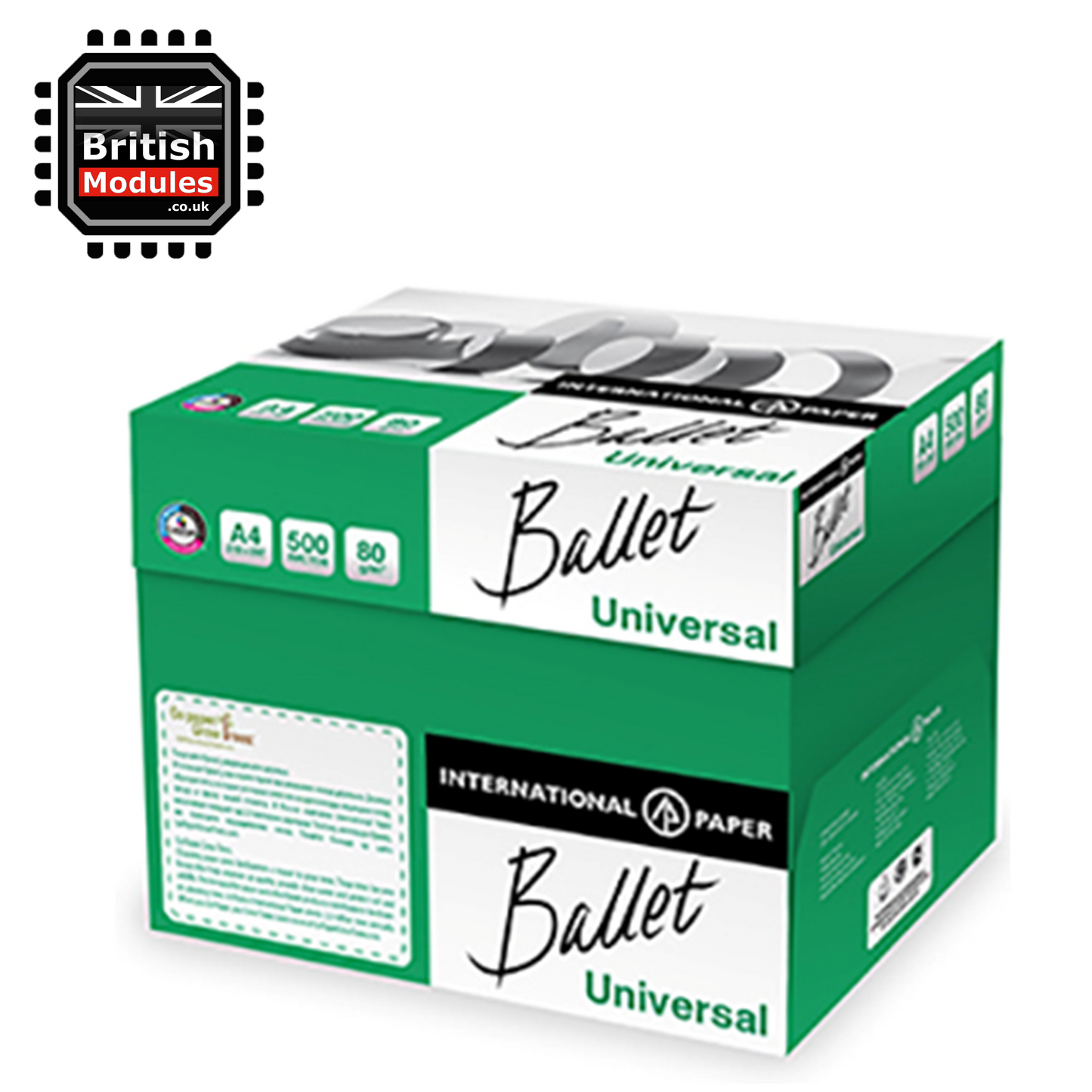 Ballet Universal A4 Copy Paper 80gsm Box of 5 Reams (2500 Sheets)