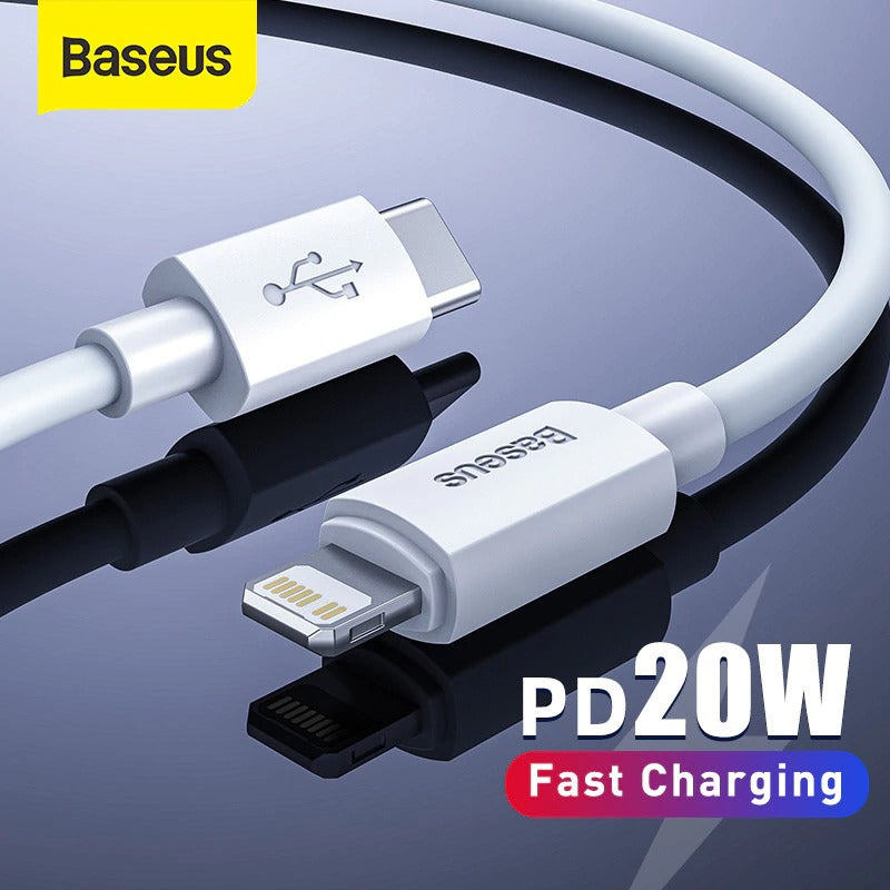 Câble USB de Type C Baseus 20W PD pour iPhone 12 11 Pro Xs chargeur de